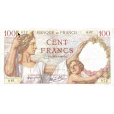 (367) France P94a - 100 Francs Year 1939